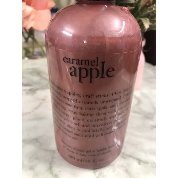 RARE Philosophy Caramel Apple Shower 3-1 SHAMPOO, SHOWE GEL, & BUBBLE BATH NEW - Picture 2 of 6